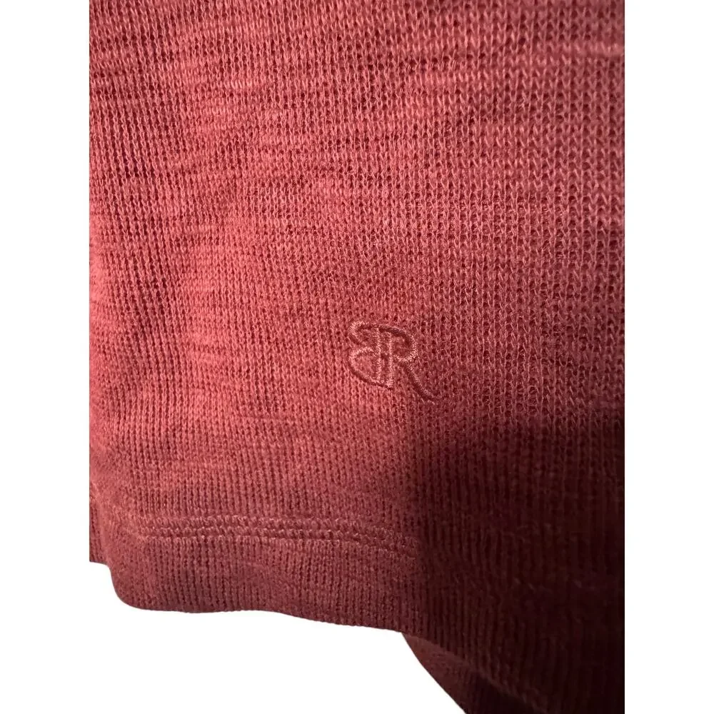 Banana Republic Men's Red Sweater Large Double Knit Crewneck Long Sleeve New
